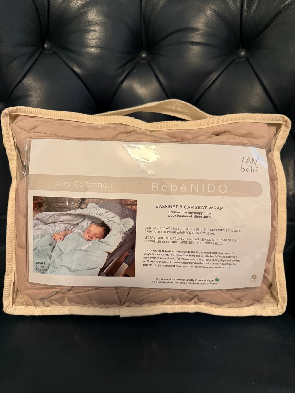 Bébé NIDO Bassinet & Car Seat Wrap - Blush Pink - 7 AM